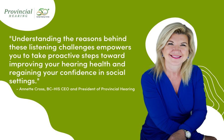Understanding the reasons behind these listening challenges empowers you to take proactive steps toward improving your hearing health and regaining your confidence in social settings.